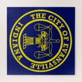 エバンズビル国旗(インディアナ) ジグソーパズル (横)