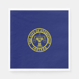 エバンズビル国旗（インディアナ） スタンダードランチョンナプキン