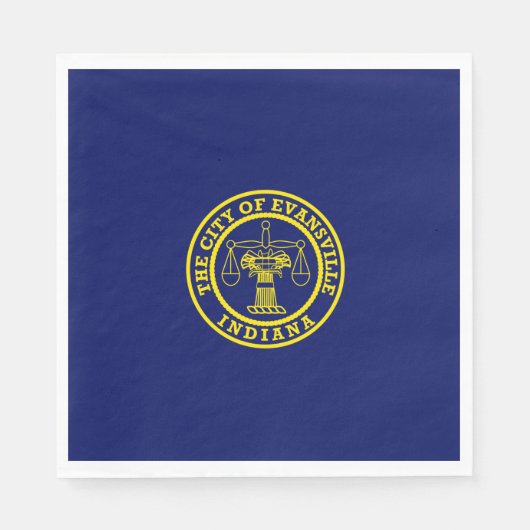 エバンズビル国旗（インディアナ） スタンダードランチョンナプキン (正面)