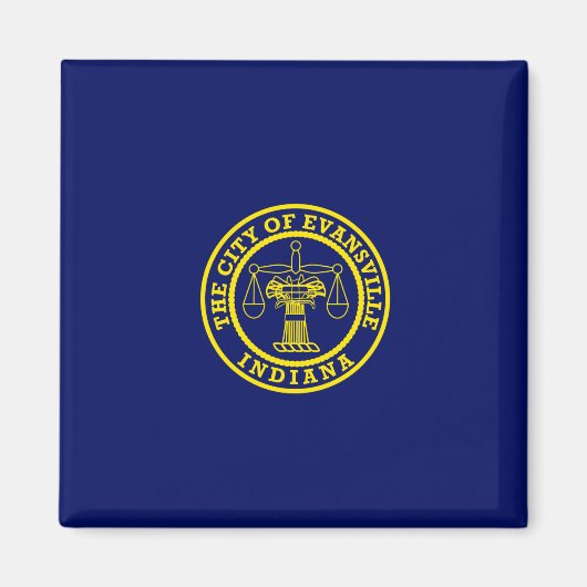 エバンズビル国旗（インディアナ） マグネット (正面)