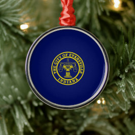 エバンズビル国旗（インディアナ） メタルオーナメント