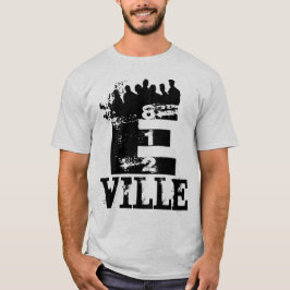 エバンズビル(E-Ville)インディアナのティー Tシャツ