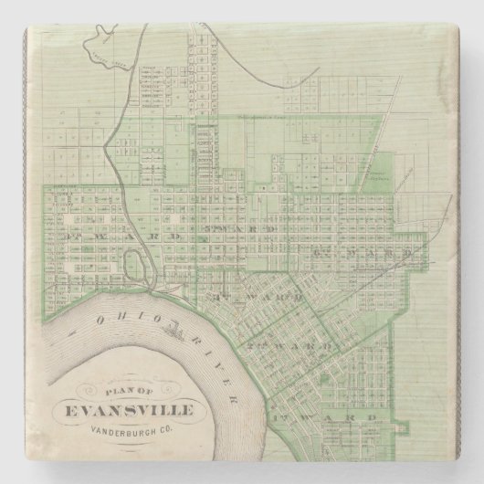 エバンズビル、Vanderburgh Coの計画 ストーンコースター (正面)
