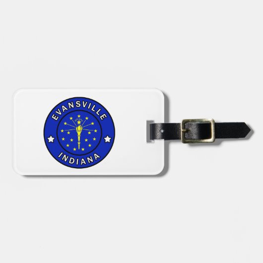 エバンズヴィルインディアナ ラゲッジタグ (正面横)