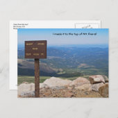 エバンズ山のはがきの上から見る ポストカード (正面/裏面)