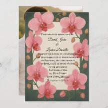 エバーアフターオーキッドフォト結婚式招待状