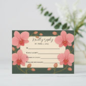 エバーアフター オーキッド RSVP カード (スタンド正面)