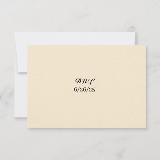 エバーアフター オーキッド RSVP カード (裏面)