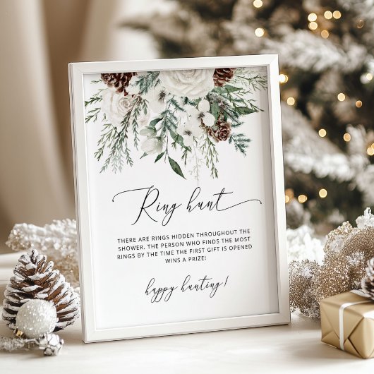 エバーグリエレガントング狩りブライダルシャワーゲーム ポスター