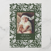 エバーグリメリーット・リトル・クリスマスアーチ写真 箔シーズンカード (裏面)