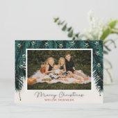 エバーグリーンとスターライトフォトクリスマスカード シーズンカード (スタンド正面)