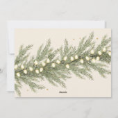 エバーグリーンとライツファミリーフォトクリスマスカード シーズンカード (裏面)