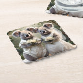 「エバーグリーンの誓い：白い結婚コアラの誓い」 ペーパーコースター (アングル)