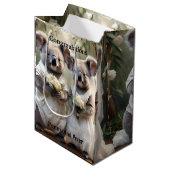 「エバーグリーンの誓い：白い結婚コアラの誓い」 ミディアムペーパーバッグ (正面アングル)