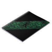 エバーグリーンろうけつ染めブラックモノグラムの ノートブック (左側)