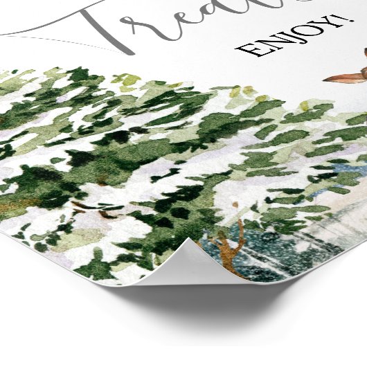 エバーグリーンアニマルウィンターオネダーランドスウィート&トリート ポスター (角)