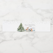 エバーグリーンアニマルウィンターオネダーランド誕生日 ペットボトルラベル (シングルラベル)