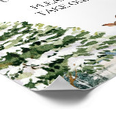 エバーグリーンアニマルウィンターオンダーランド誕生日の恩恵 ポスター (角)