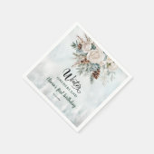 エバーグリーンウィンターオネダーランドファースト誕生日 スタンダードカクテルナプキン (角)