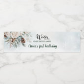 エバーグリーンウィンターオネダーランドファースト誕生日 ペットボトルラベル (シングルラベル)