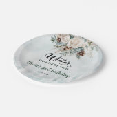 エバーグリーンウィンターオネダーランドファースト誕生日 ペーパープレート (アングル)