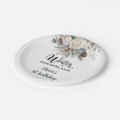 エバーグリーンウィンターオネダーランドファースト誕生日 ペーパープレート (アングル)