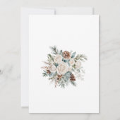 エバーグリーンウィンターオネダーランドファースト誕生日 招待状 (裏面)