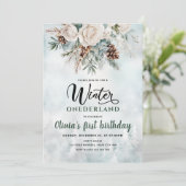 エバーグリーンウィンターオネダーランドファースト誕生日 招待状 (スタンド正面)