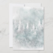 エバーグリーンウィンターファースト誕生日サンキューカード 招待状 (裏面)