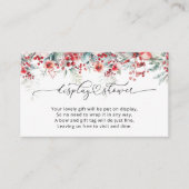 エバーグリーンウィンターフローラ赤ちゃんシャワー表示シャワー エンクロージャーカード (正面)