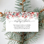 エバーグリーンウィンターフローラ赤ちゃんシャワー表示シャワー エンクロージャーカード