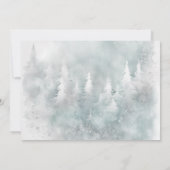 エバーグリーンウィンターOnederland最初の誕生日写真 招待状 (裏面)