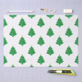 エバーグリーンウォーター色クリスマスツリー 薄葉紙 (クラフト)