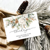 エバーグリーンエレガントウィンターブライダルシャワーありがとう カード