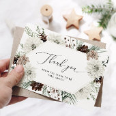 エバーグリーンエレガントブライダルシャワーサンキューカード カード