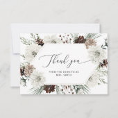 エバーグリーンエレガントブライダルシャワーサンキューカード カード (正面)
