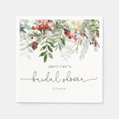 エバーグリーンエレガントブライダルシャワー スタンダードカクテルナプキン (正面)