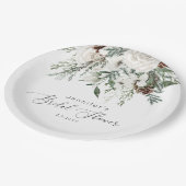 エバーグリーンエレガントブライダルシャワー ペーパープレート (アングル)