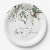 エバーグリーンエレガントブライダルシャワー ペーパープレート (正面)