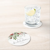 エバーグリーンエレガントブライダルシャワー ラウンドペーパーコースター (インサイチュ)