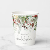 エバーグリーンエレガントブライダルシャワー 紙コップ (裏面)