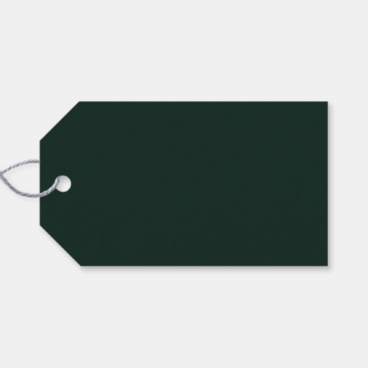 エバーグリーンガーランドモダンフォトクリスマス ギフトタグ (裏面横)