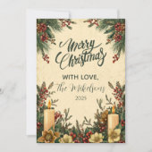 エバーグリーンキャンドルライトクリスマス シーズンカード (正面)