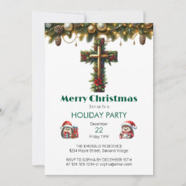 エバーグリーンクリスマスとホリークロス 招待状