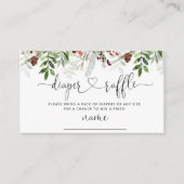 エバーグリーンクリスマスツリーおむつラッフルチケット エンクロージャーカード (正面)