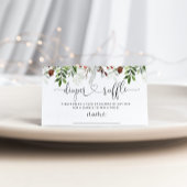 エバーグリーンクリスマスツリーおむつラッフルチケット エンクロージャーカード