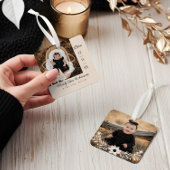 エバーグリーンクリスマスツリーベビー誕生写真 メタルオーナメント