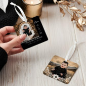 エバーグリーンクリスマスツリーベビー誕生写真 メタルオーナメント