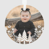 エバーグリーンクリスマスツリー初めてのクリスマス写真 オーナメント (裏面)