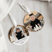 エバーグリーンクリスマスツリー初めてのクリスマス写真 オーナメント